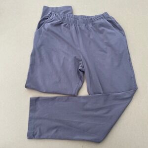 LL Bean Knit Pants Womens M Pet Mauve Casual Elastic Waist Pockets 299938